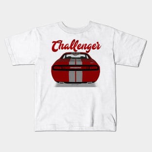 Challenger Srt-8 Red Stripe Back Kids T-Shirt